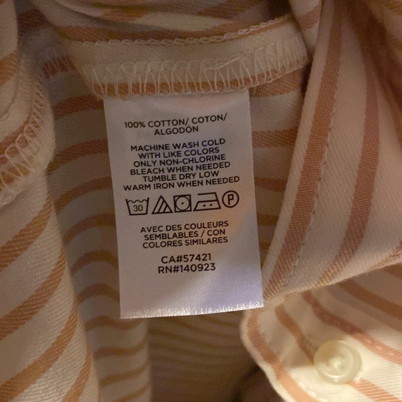 LOFT Striped long Sleeve Button-Up Shirt - Picture 4 of 4